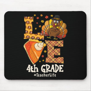 Erntedank Liebe 4. Klasse Lehrer Truthahn Herbst Mousepad