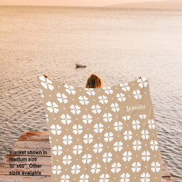 Erntedank Liebe Clover Individuelle Name Fleecedecke