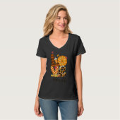 Erntedank Liebe Gaga Life Candy Leopard Fall T-Shirt (Vorderseite Vollansicht)