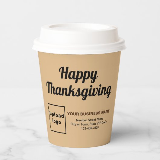 Erntedank Light Brown Paper Cup Pappbecher (Vorderseite)