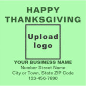 Erntedank Light Green Square Vinyl Aufkleber (Vorderseite)