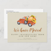 Erntedank LKW verschieben Ankündigung Postkarte (Vorne/Hinten)