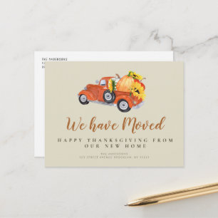 Erntedank LKW verschieben Ankündigung Postkarte