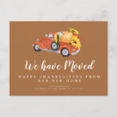 Erntedank LKW verschieben Ankündigung Postkarte (Vorderseite)