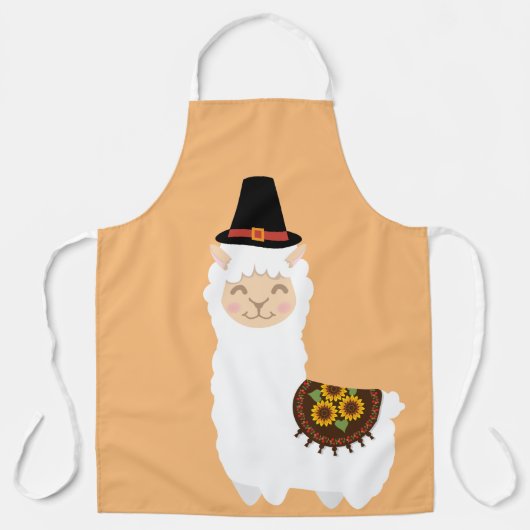 Erntedank Llama Schürze (Vorderseite)