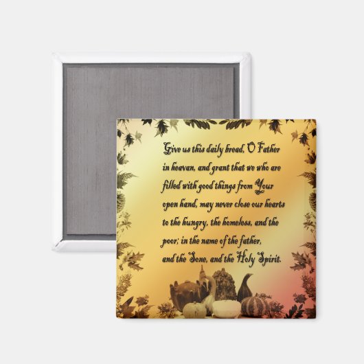 Erntedank Magnet (Vorderseite/Rückseite)