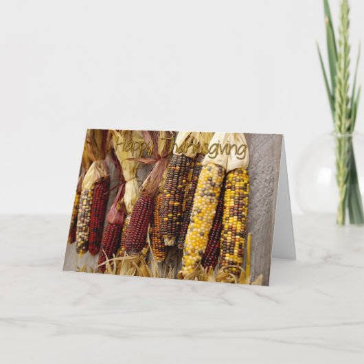 Erntedank Mais Feiertagskarte (Vorderseite)