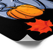 Erntedank Manatee Pilgrim Fall Pumpkin Dugong Poster (Ecke)