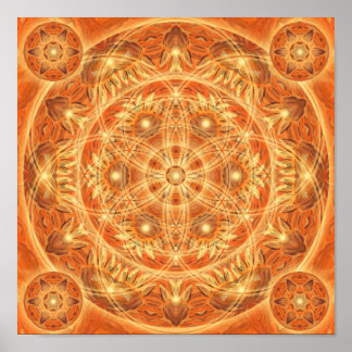 Erntedank Mandala Poster