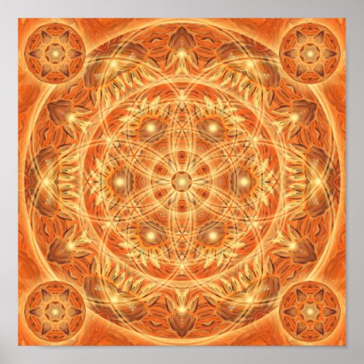 Erntedank Mandala Poster (Vorne)