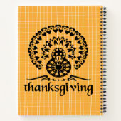 Erntedank Mandala Turkey Boho Folk Art Notizblock (Rückseite)