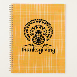 Erntedank Mandala Turkey Boho Folk Art Planer