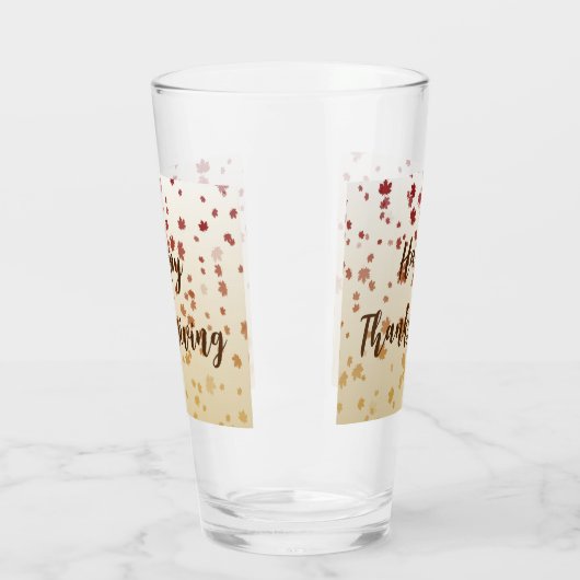 Erntedank Maple-Blätter Glas (Links)