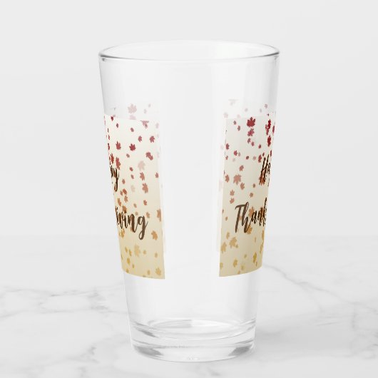 Erntedank Maple-Blätter Glas (Rechts)