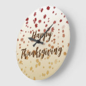 Erntedank Maple-Blätter Große Wanduhr (Winkel)