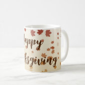 Erntedank Maple-Blätter Kaffeetasse (VorderseiteRechts)