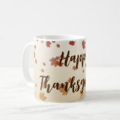 Erntedank Maple-Blätter Kaffeetasse (Vorderseite Links)