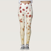 Erntedank Maple-Blätter Leggings (Vorderseite)