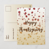 Erntedank Maple-Blätter Postkarte (Vorne/Hinten)