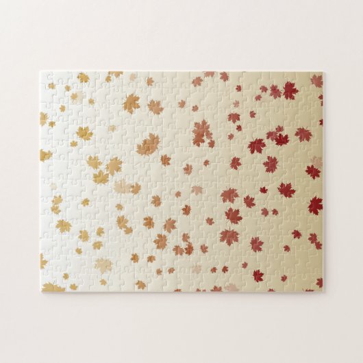 Erntedank Maple-Blätter Puzzle (Horizontal)