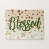 Erntedank Maple-Blätter Puzzle (Horizontal)