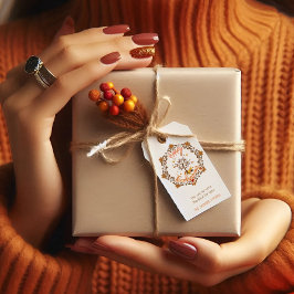 Erntedank Maple-Blätter rahmen Herbstgeschenkmarke Geschenkanhänger