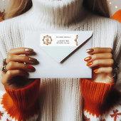 Erntedank Maple-Blätter rahmen Rücksendeadresse