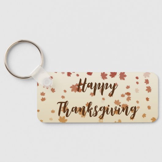 Erntedank Maple-Blätter Schlüsselanhänger (Rückseite)