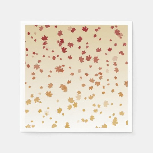 Erntedank Maple-Blätter Serviette (Vorderseite)