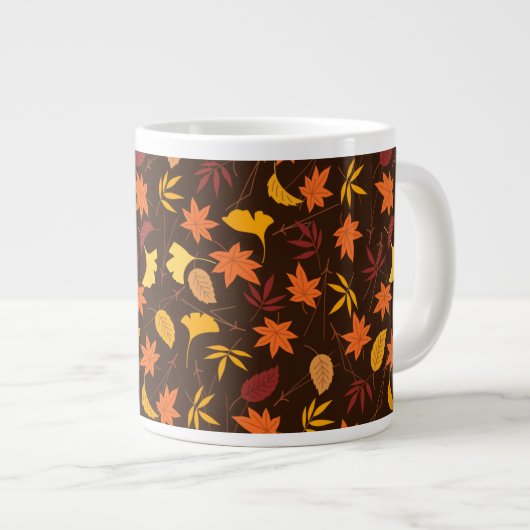 Erntedank Maple Fall Pattern Jumbo-Tasse (Vorderseite Rechts)