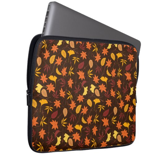 Erntedank Maple Fall Pattern Laptopschutzhülle (Vorne Rechts)