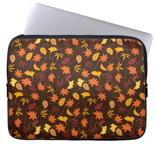Erntedank Maple Fall Pattern Laptopschutzhülle (Vorderseite)