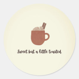 Erntedank-Marshmallow Runder Aufkleber