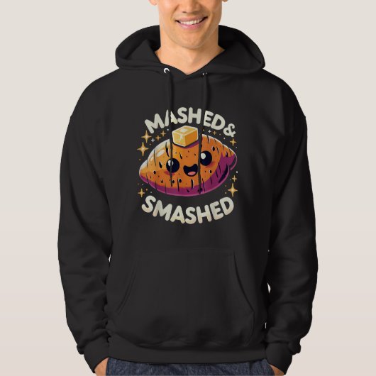 Erntedank Mashed & Smashed Funny Sweet Potato Hoodie (Vorderseite)