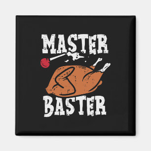 Erntedank Master Baster Fun Türkei Tag Herbst Männ Magnet