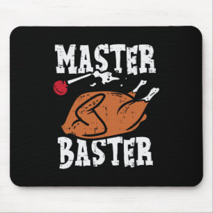 Erntedank Master Baster Fun Türkei Tag Herbst Männ Mousepad