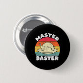 Erntedank Master Byster Funny Turkey Day Fall M Button (Vorne & Hinten)