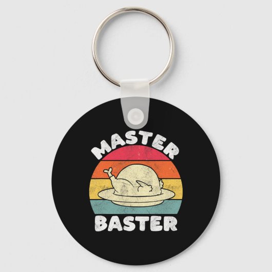 Erntedank Master Byster Funny Turkey Day Fall M Schlüsselanhänger (Vorderseite)