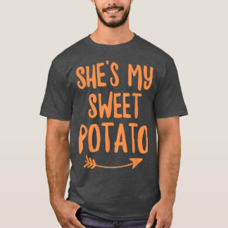 Erntedank Matching Couples Sie ist mein süßer Pota T-Shirt
