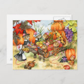 Erntedank-Mäuse - niedliche Postkarten (Vorne/Hinten)