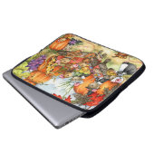 Erntedank-Mäuselaptop-Hülse durch Carmen Medlin Laptopschutzhülle (Vorne Knopf)