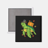 Erntedank Meeresschildkröte Niedlich Tortoise Fall Magnet (Vorderseite/Rückseite)