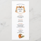 Erntedank-Menü im Herbst Menükarte (Vorderseite)