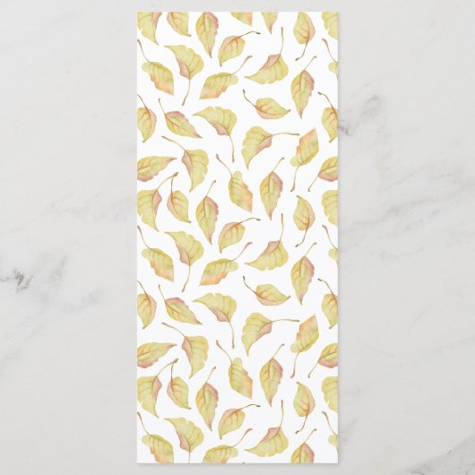 Erntedank-Menü nach Maß Menükarte (Rückseite)