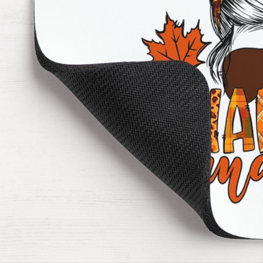 Erntedank Messy Bun Hair Fall Mama Mousepad (Ecke)