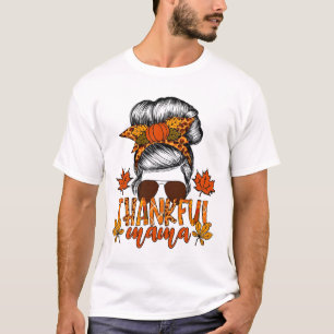 Erntedank Messy Bun Hair Fall Mama T-Shirt