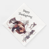 ERNTEDANK MICE STEAL TÜRKEI SERVIETTE (Ecke)