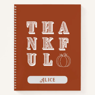 Erntedank Minimalistisch Simple Thanking Notizblock
