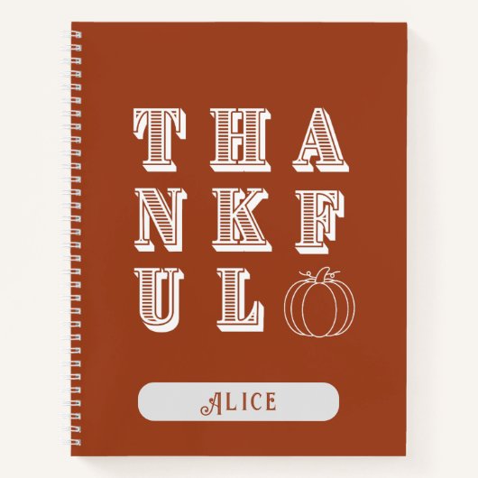 Erntedank Minimalistisch Simple Thanking Notizblock (Vorderseite)