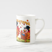 Erntedank mit Danksagungen Porzellantasse (Rechts)